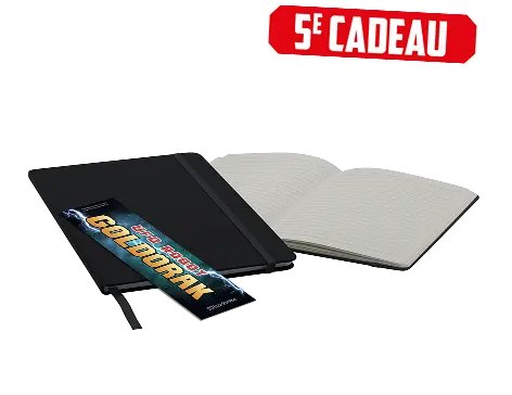 Le carnet neutre et le marque-page Goldorak