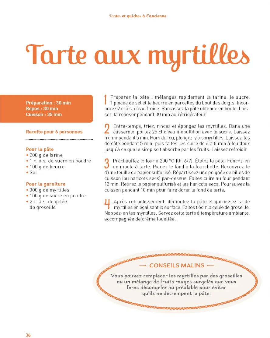 Les recettes de la quiche lorraine et de la tarte au chocolat