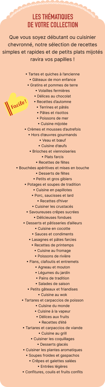 Le livre de recettes