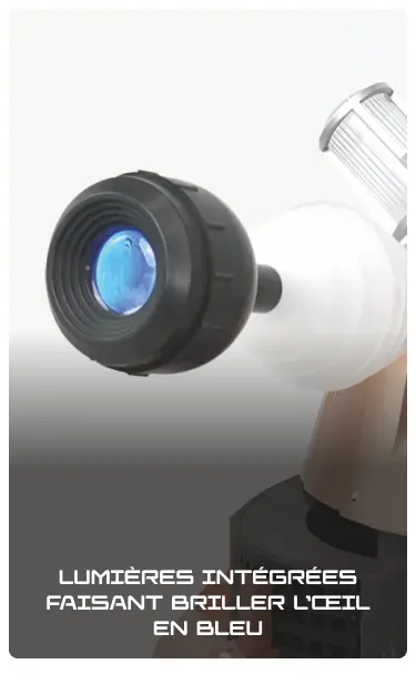 Lumières intégrées faisant briller l’œil en bleu